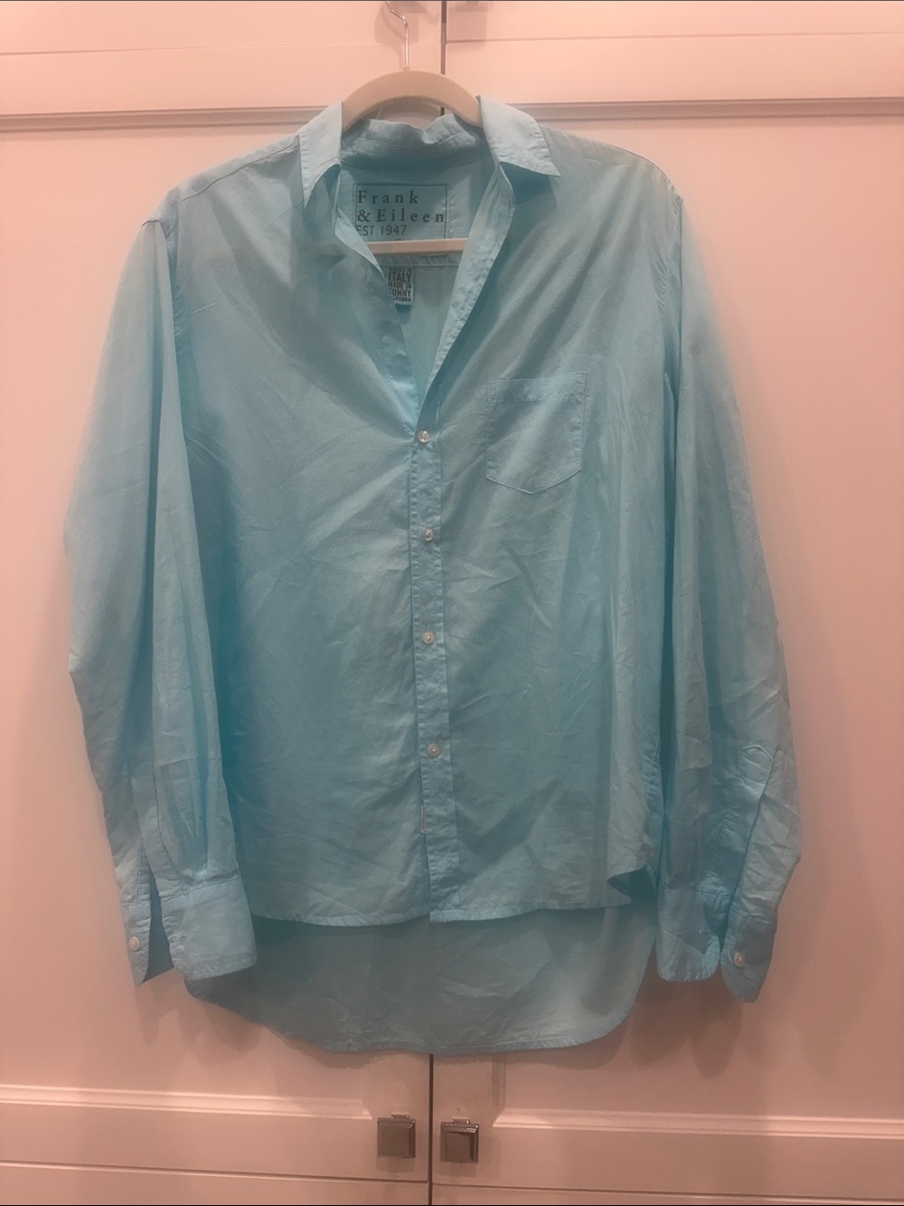 Frank & Eileen Light Aqua Long-Sleeve Button-Down Shirt
